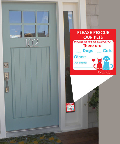Pet Fire Safety Window Cling